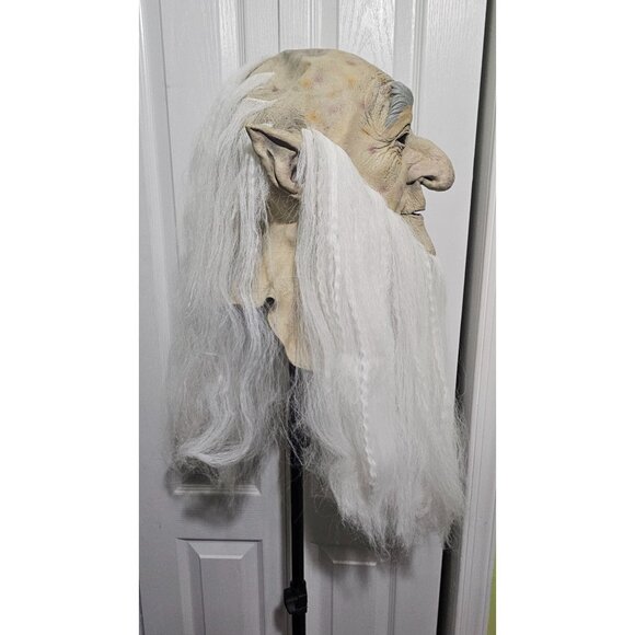 Mario Chiodo 2004 Wizard Mask Warlock Long White Beard Bald Troll Elf Overhead - Picture 6 of 10